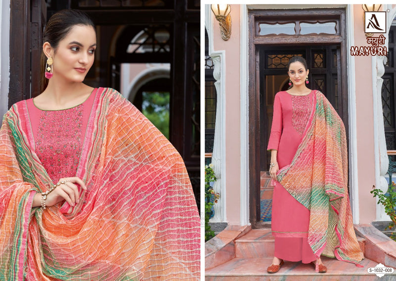 Alok Suit Mayuri Jam Cotton With Heavy Embroidery Work Stylish Designer Casual Look Salwar Suit