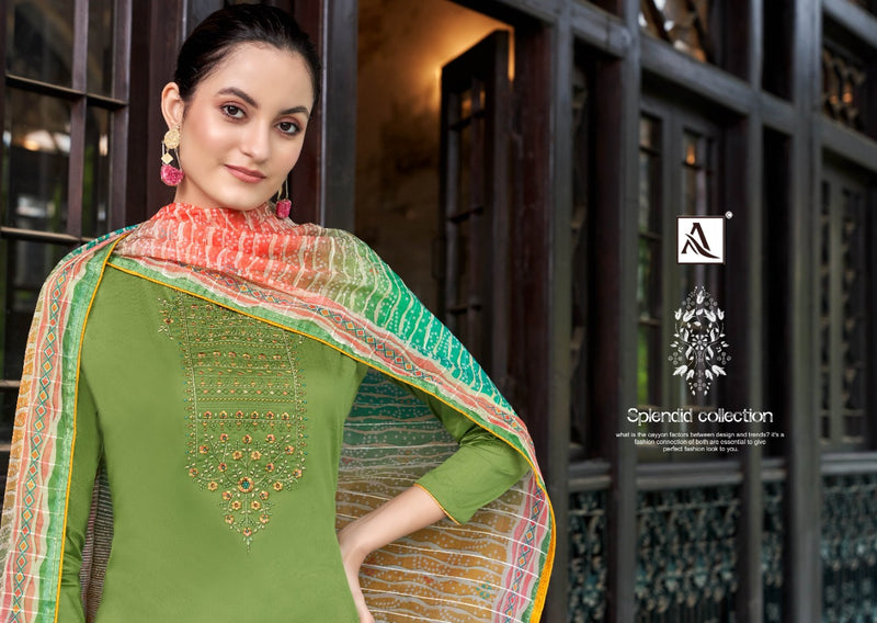 Alok Suit Mayuri Jam Cotton With Heavy Embroidery Work Stylish Designer Casual Look Salwar Suit