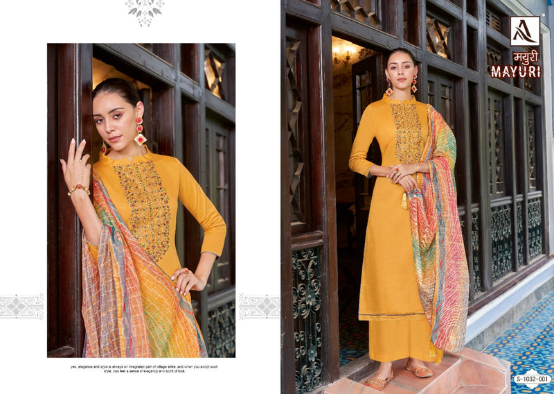 Alok Suit Mayuri Jam Cotton With Heavy Embroidery Work Stylish Designer Casual Look Salwar Suit