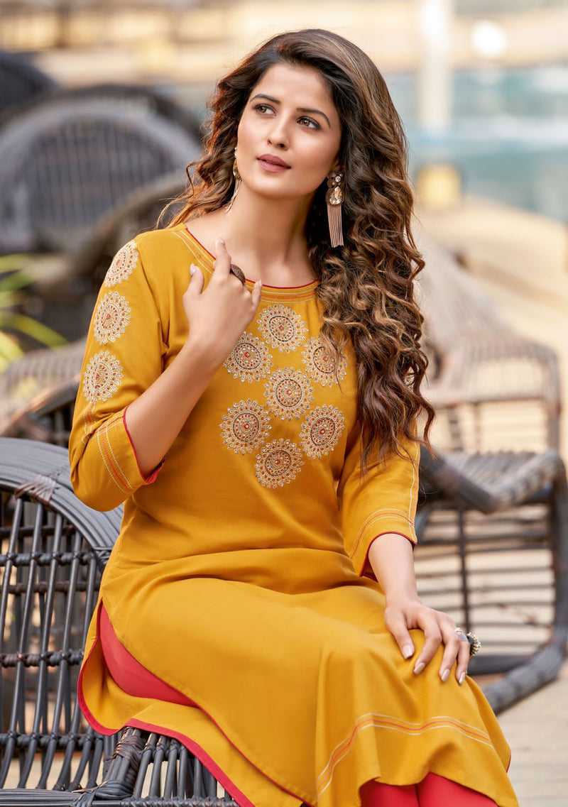 Mittoo Payal Vol 18 Rayon With Heavy Embroidery Work Sttylish Designer Fancy Look Kurti