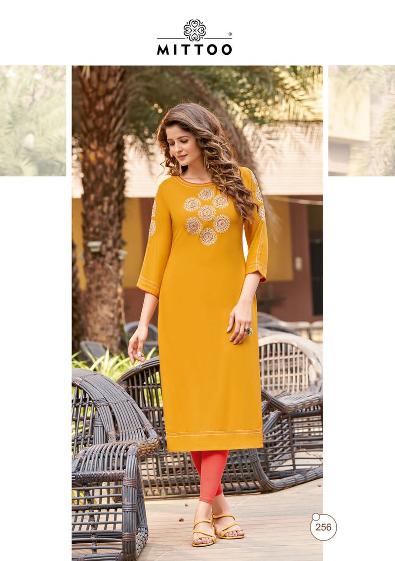 Mittoo Payal Vol 18 Rayon With Heavy Embroidery Work Sttylish Designer Fancy Look Kurti