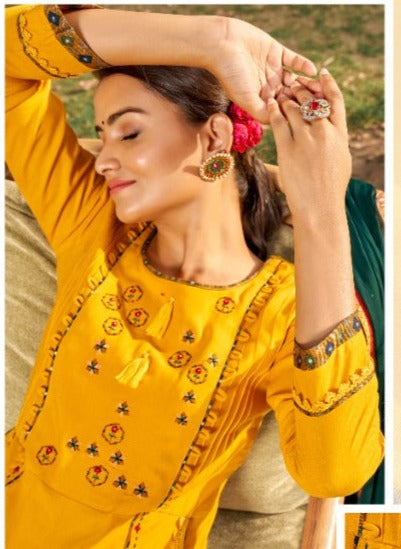 Rangoon Dastak Rayon With Embroidery Work Stylish Designer Fancy Kurti