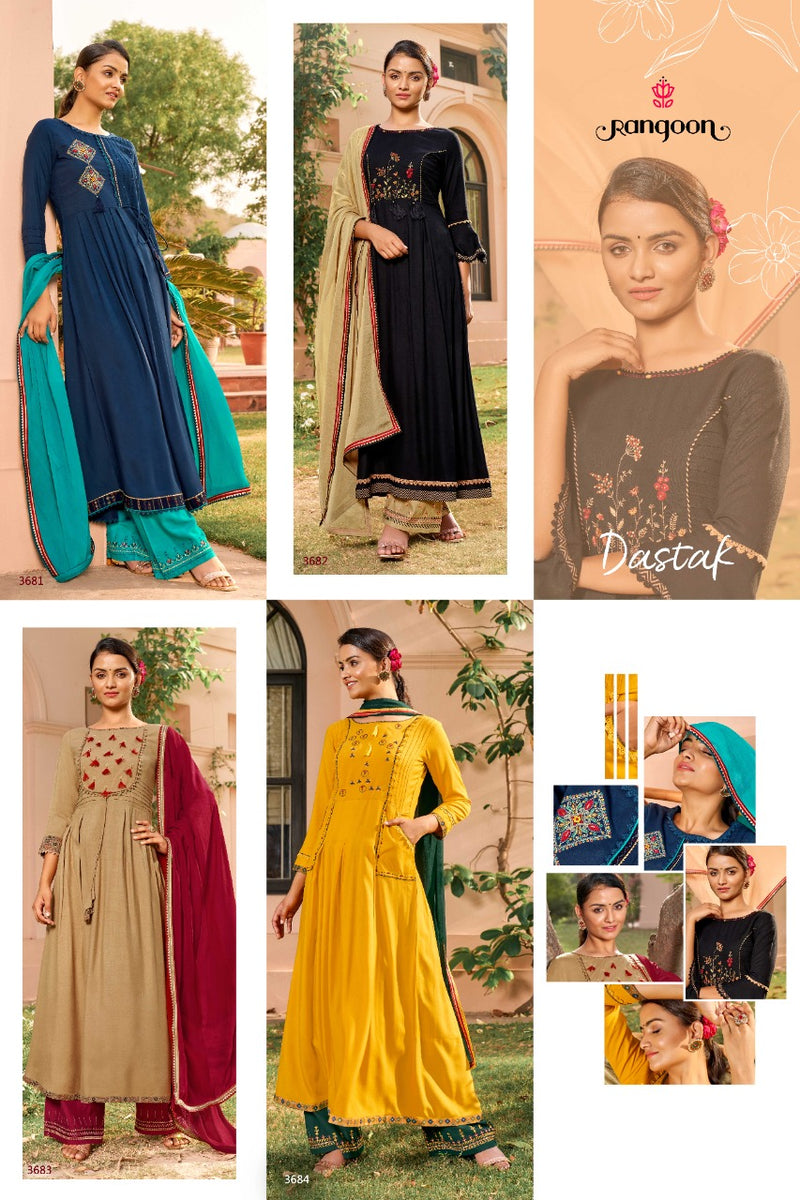 Rangoon Dastak Rayon With Embroidery Work Stylish Designer Fancy Kurti