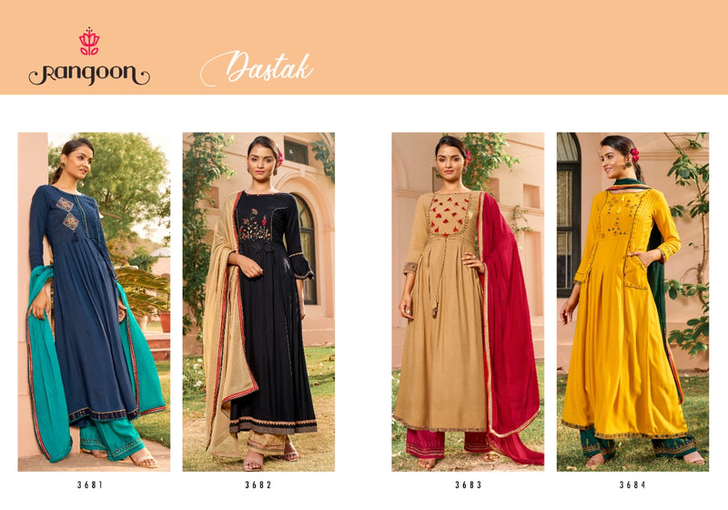 Rangoon Dastak Rayon With Embroidery Work Stylish Designer Fancy Kurti