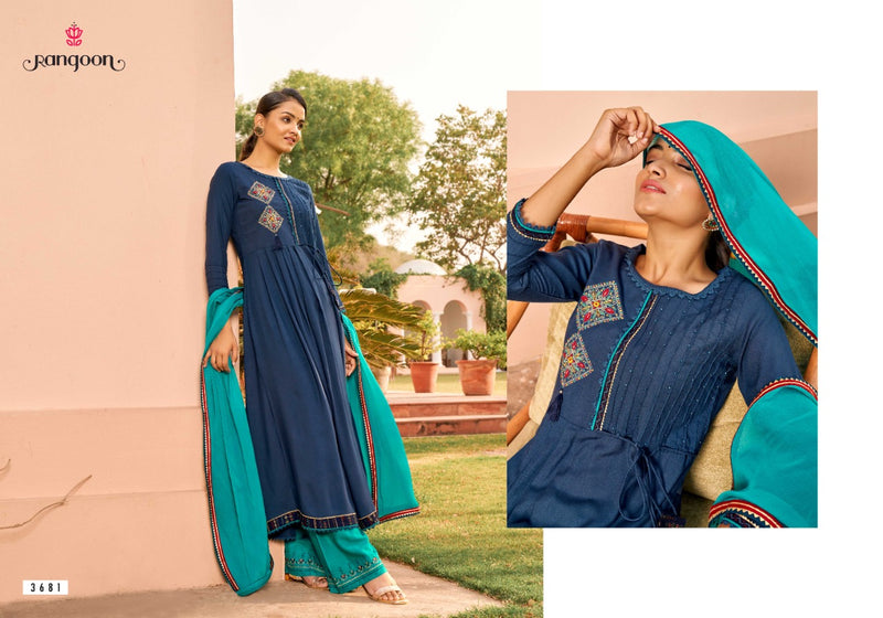 Rangoon Dastak Rayon With Embroidery Work Stylish Designer Fancy Kurti