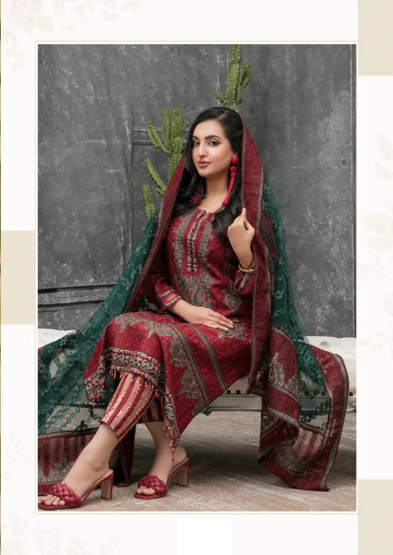 Hala Presents Zafira Heavy Pure Cotton Stylish Designer Karachi Print Salwar Suit