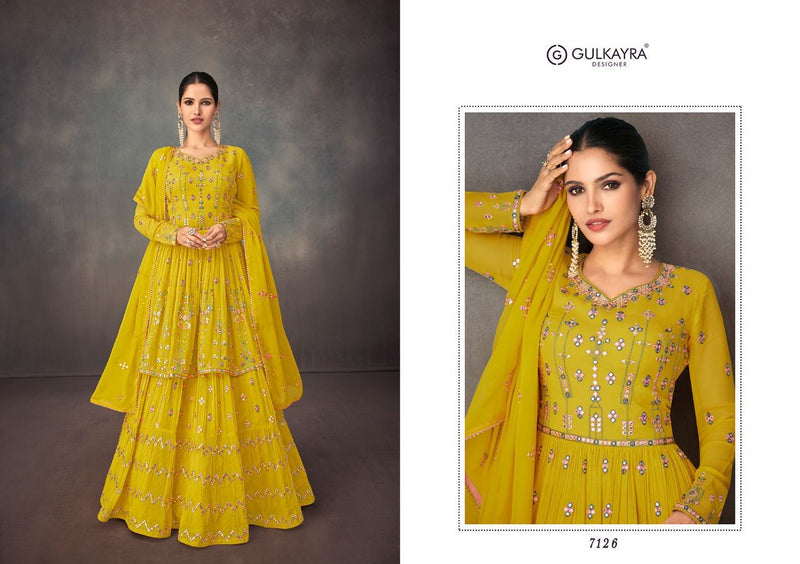 Gulkayra Bahar Real Georgette With Full Heavy Embroidery Work Stylish Designer Wedding Wear Long Sharara