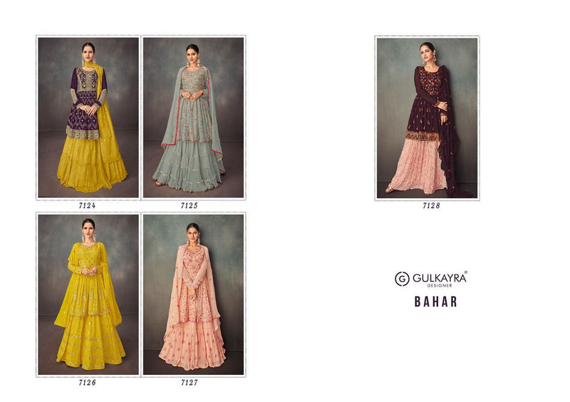 Gulkayra Bahar Real Georgette With Full Heavy Embroidery Work Stylish Designer Wedding Wear Long Sharara