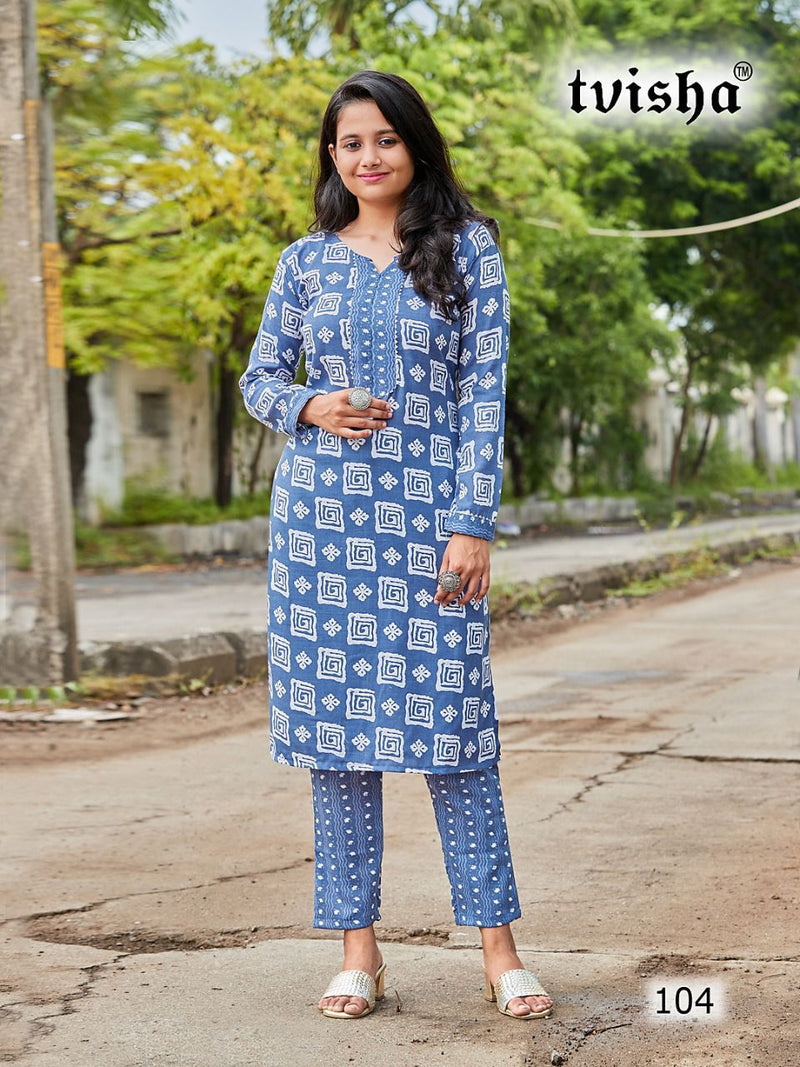 Raashee Tavisha Pure Cotton With Beautiful Work Stylish Designer Casual Look Fancy Kurti