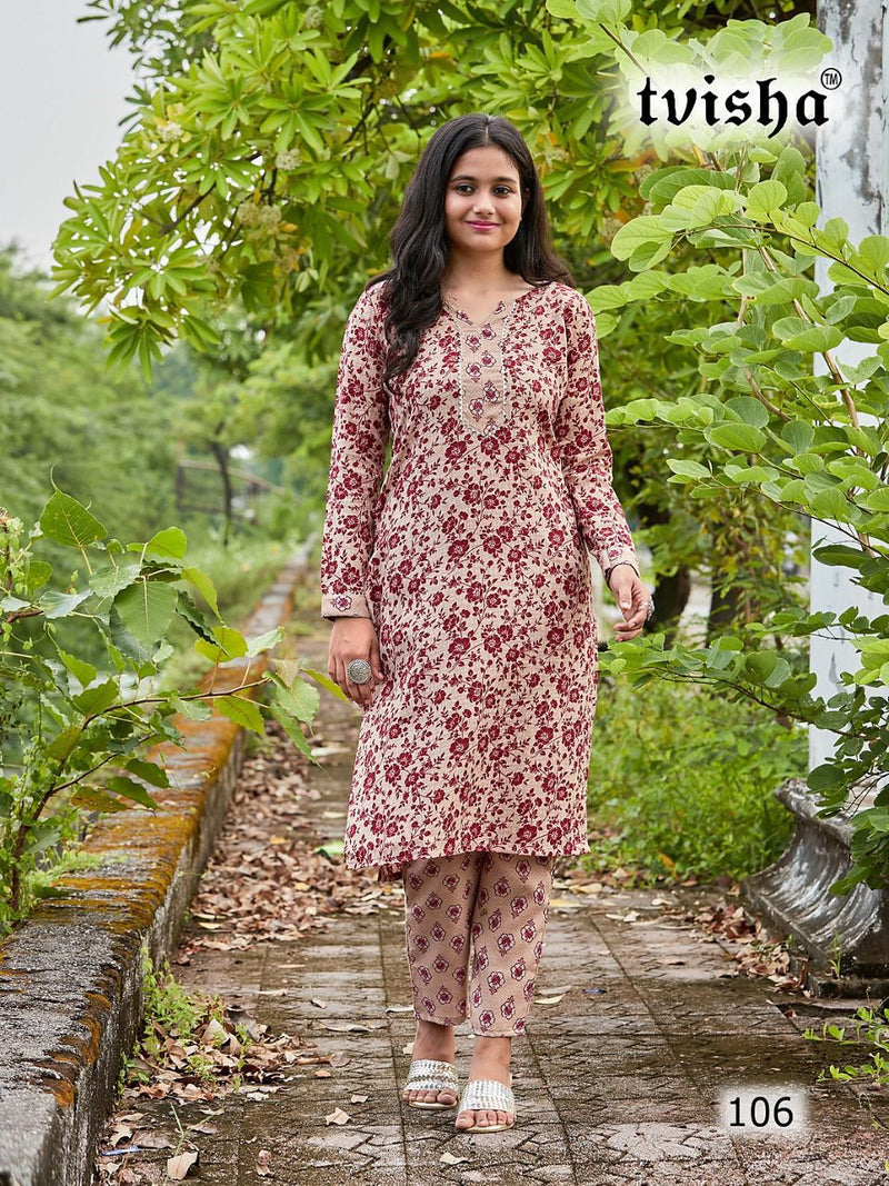 Raashee Tavisha Pure Cotton With Beautiful Work Stylish Designer Casual Look Fancy Kurti