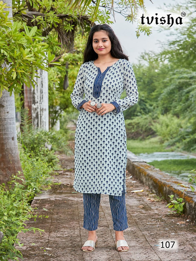 Raashee Tavisha Pure Cotton With Beautiful Work Stylish Designer Casual Look Fancy Kurti