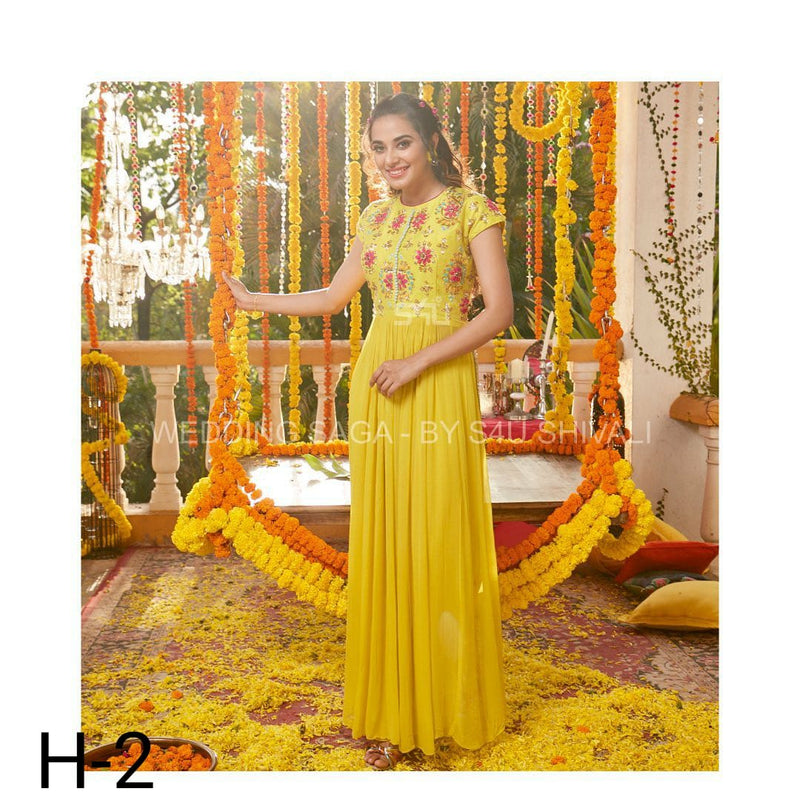 S4u Shivali Haldi Wedding Saga Fancy Designer Festival Wear Singles Collection