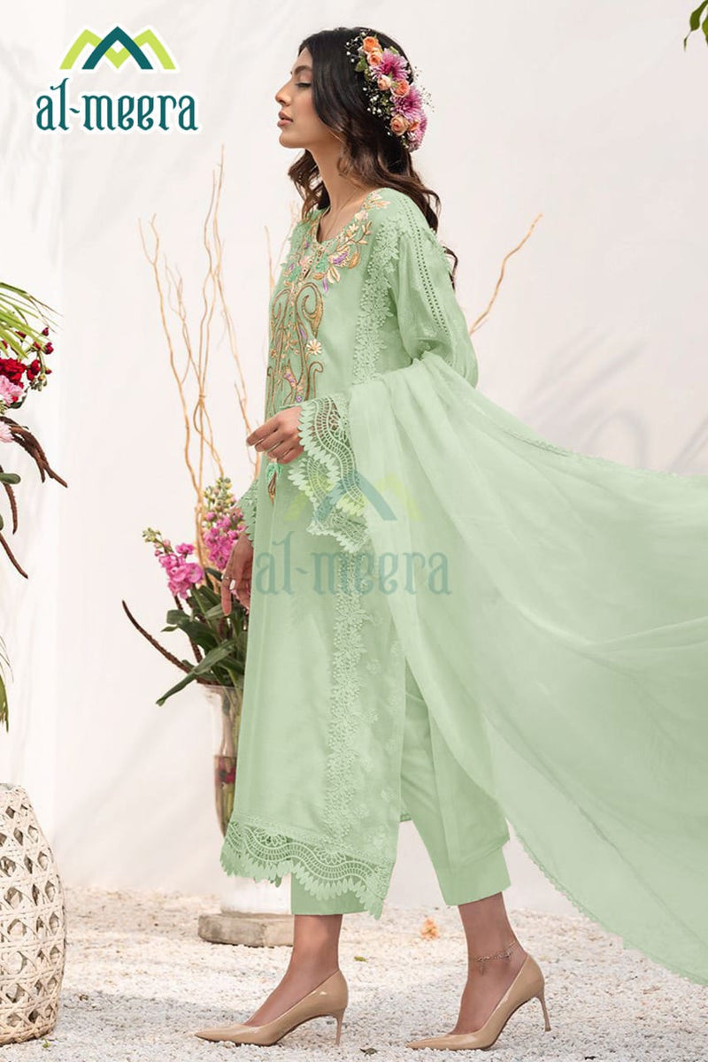 Al Meera D No 1133 Faux Georgette Heavy Designer Pakistani Kurti