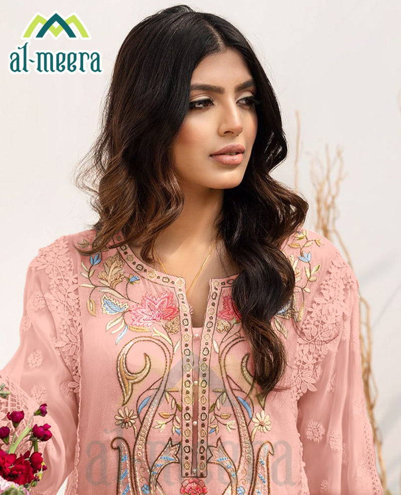 Al Meera D No 1133 Faux Georgette Heavy Designer Pakistani Kurti