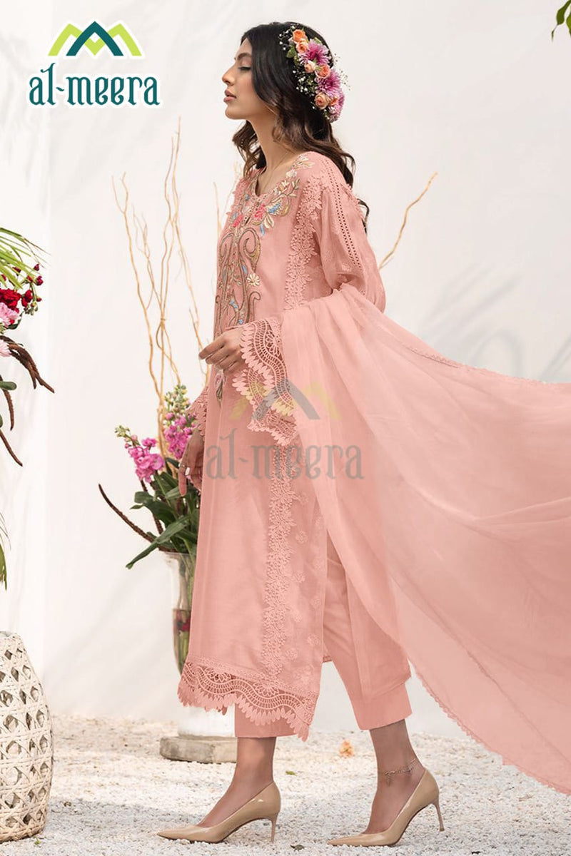 Al Meera D No 1133 Faux Georgette Heavy Designer Pakistani Kurti