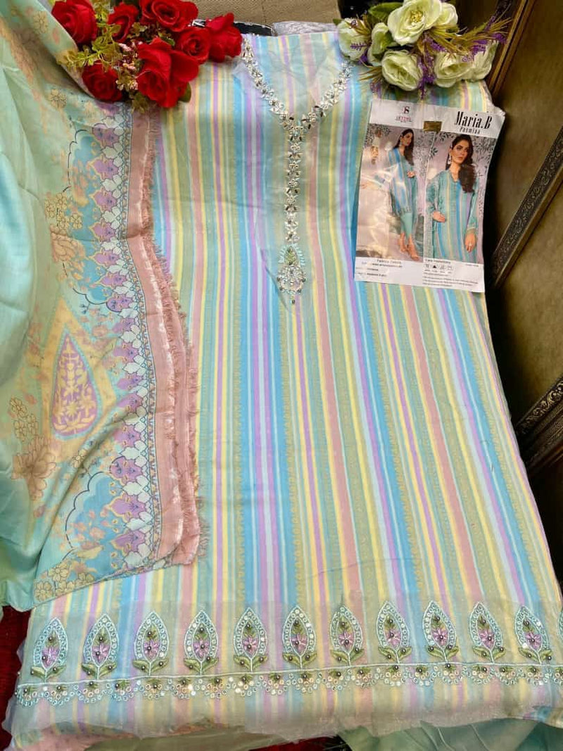 Deepsy Suit Maria B Pashmina Handwork Embroidered Salwar Kameez