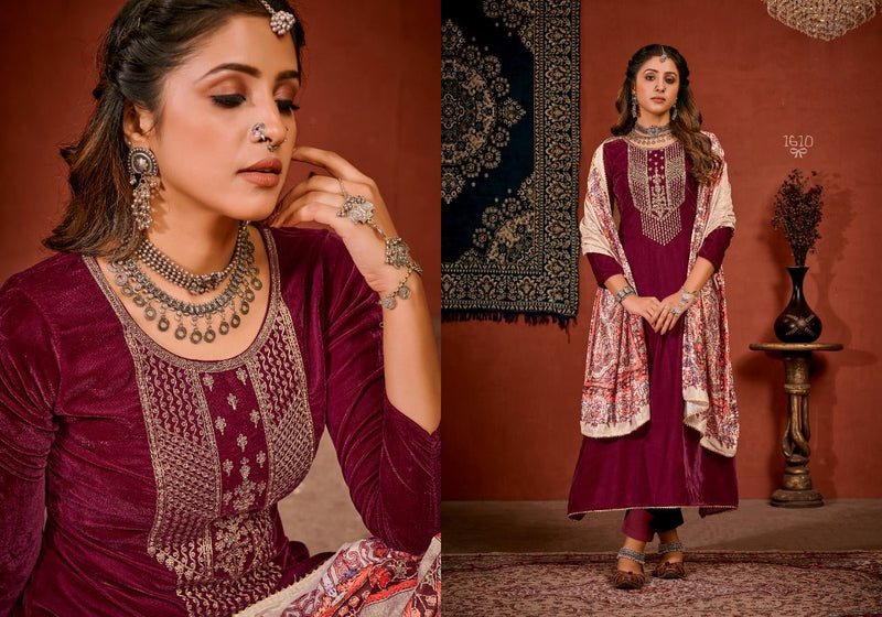Bipson Amiraa Pure Viscose Velvet Winter Wear Salwar Suit