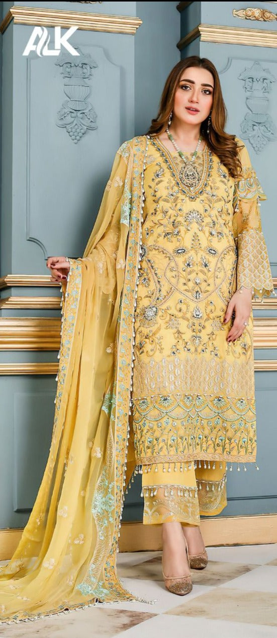 AL Khushbu ALK Dno 2016 Stylish Embroidered Designer Salwar Kameez