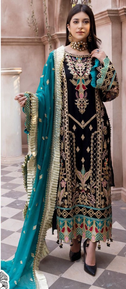 Zaha Dno 10019 Georgette Stylish Designer Wear Salwar Kameez