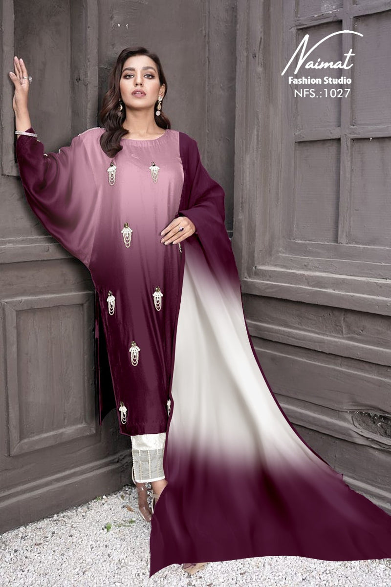 Naimat Fashion Studio Nfs-1027 Fox Georgette Stylish Designer Wear Pakistani Pret Kurti Collection