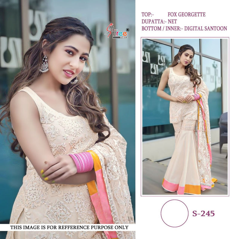 Shree Fab S 245 Fox Georgette Stylish Designer Party Wear Salwar Kameez