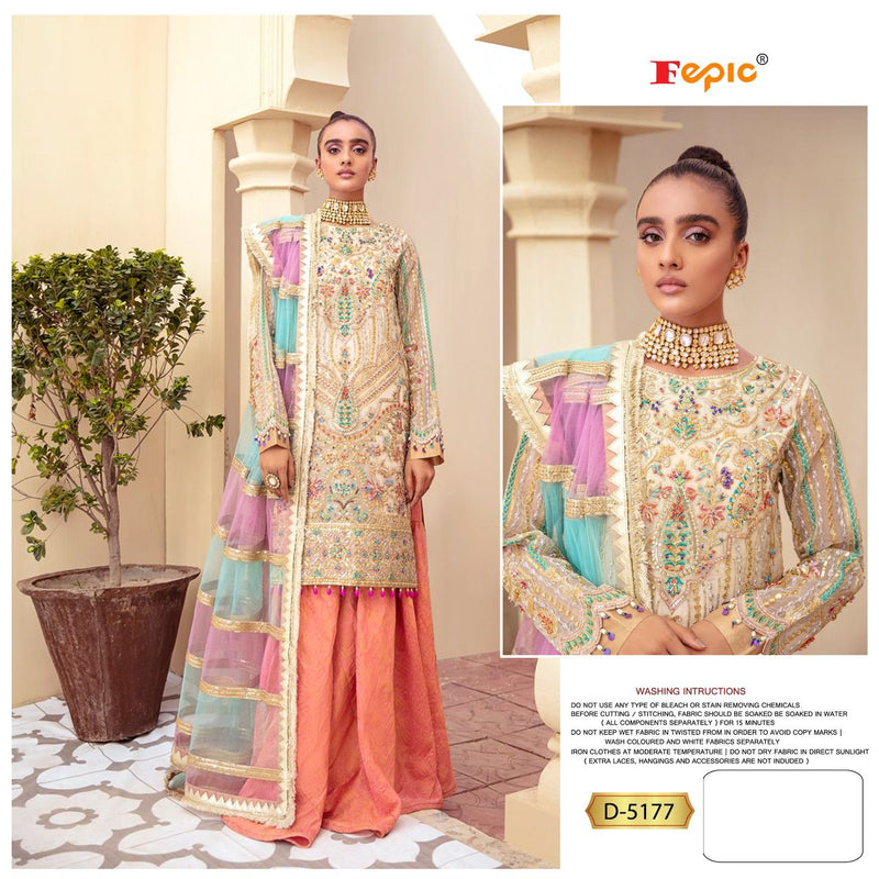 Fepic Rosemeen Dno 5177 Faux Georgette Stylish Hand work Designer Wear Salwar Kameez