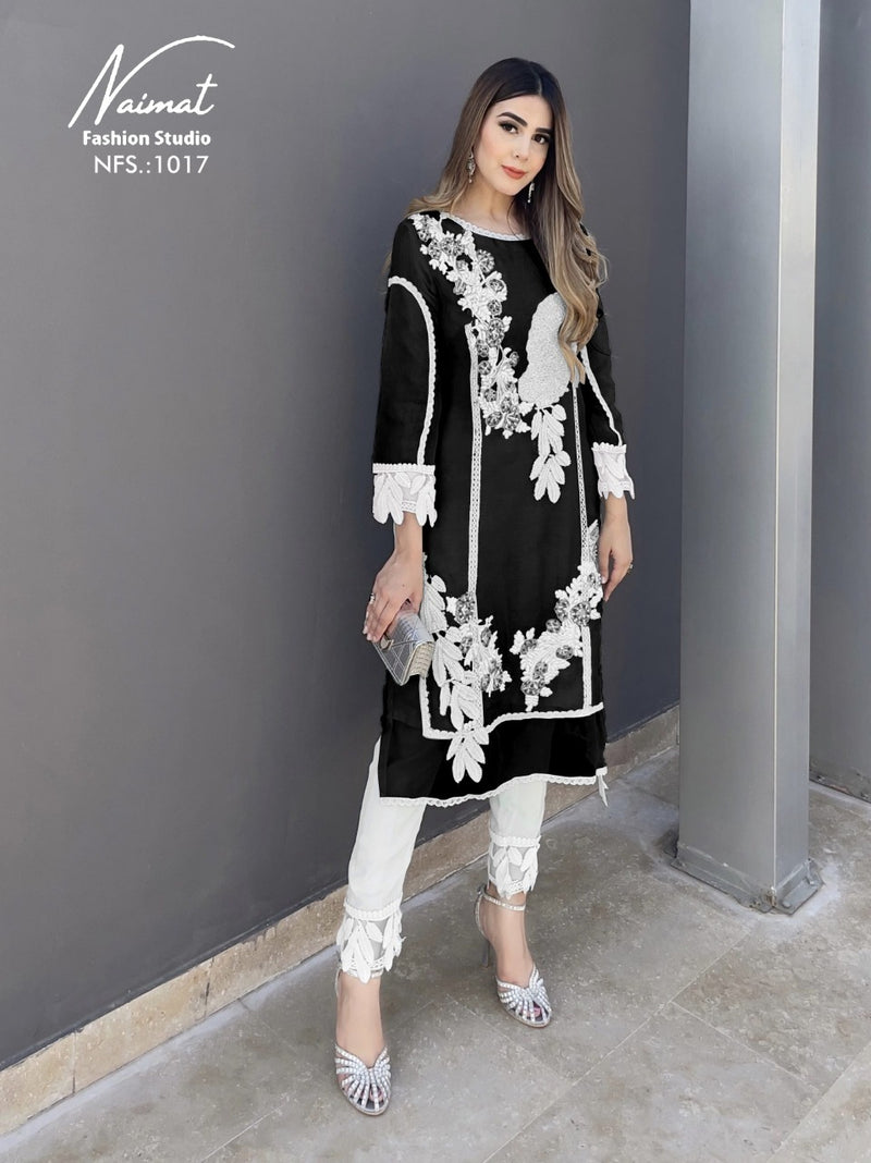 Naimat Fashion Studio Nfs 1017 A Georgette With Embroidery Stylish Designer Wear Pret Kurti