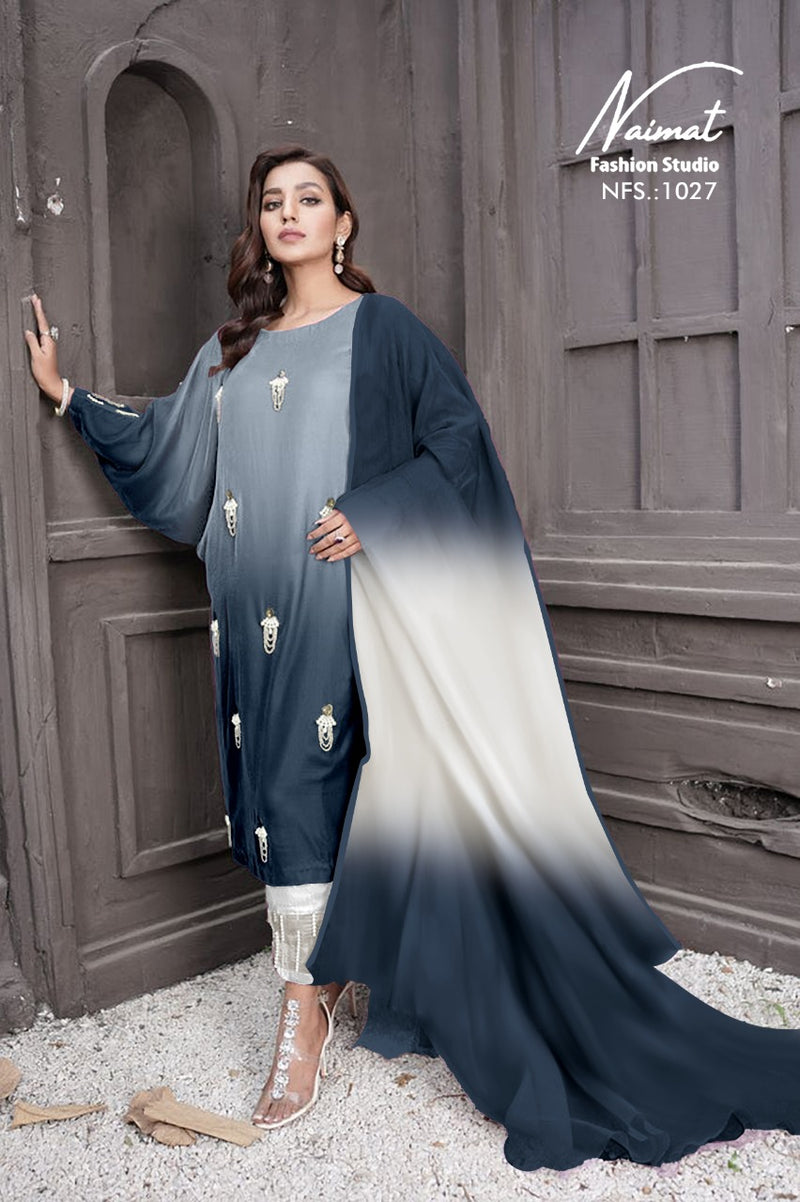 Naimat Fashion Studio Nfs 1027 A  Fox Georgette Stylish Designer Wear Pakistani Pret Kurti
