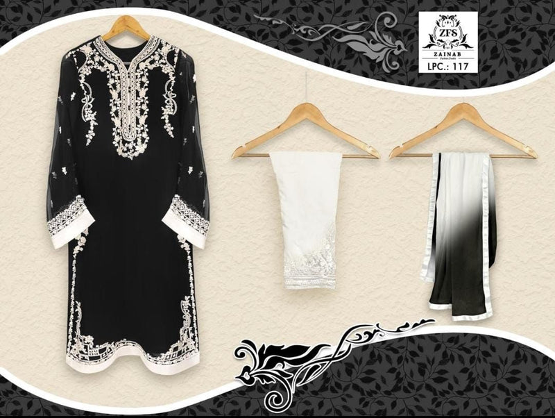 Zainab Fashion Dno 117 C Georgette Stylish Designer Hand Work Pret Kurti