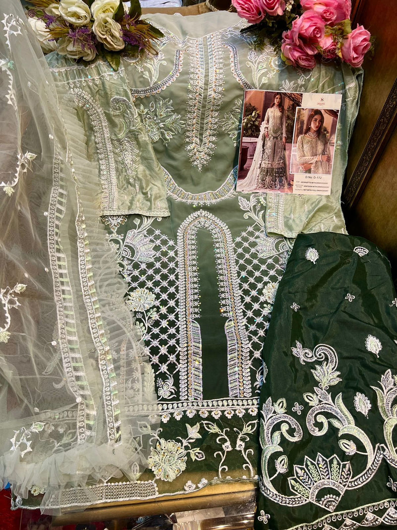 Deepsy  Dno 172 Georgette  With Heavy Embroidery Stylish Designer Wear Salwar Suit