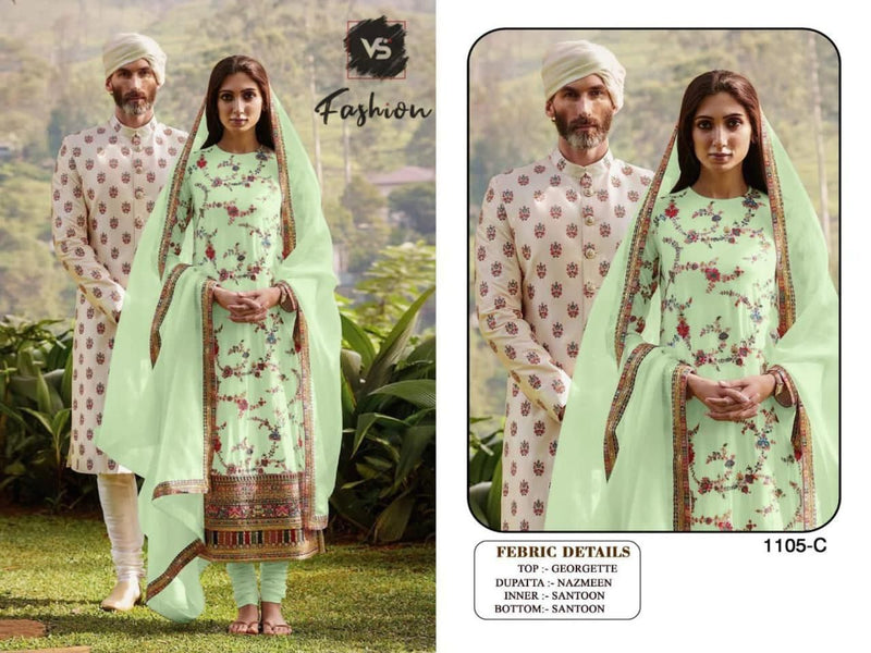 Vs Fashion Dno 1105 C Georgette Stylish Festival Wear Designer Salwar Suit