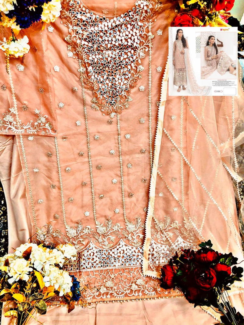 Fepic Rosemeen Dno C 1031 Organza Stylish Designer Party Wear Salwar Kameez