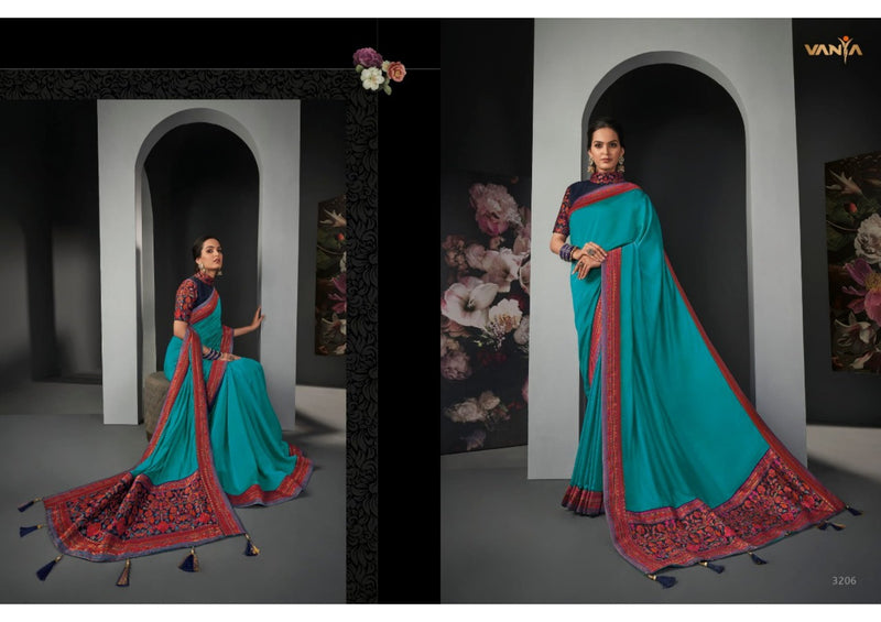 Vanya Dno 3206 Satin Silk With Embroidery Work Stylish Designer Party Wear Saree