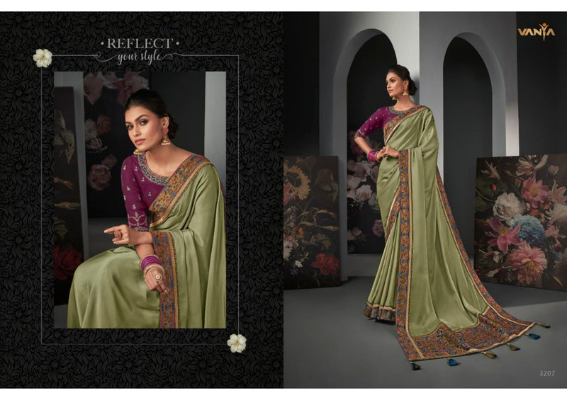 Vanya Dno 3207 Satin Silk With Embroidery Work Stylish Designer Party Wear Saree