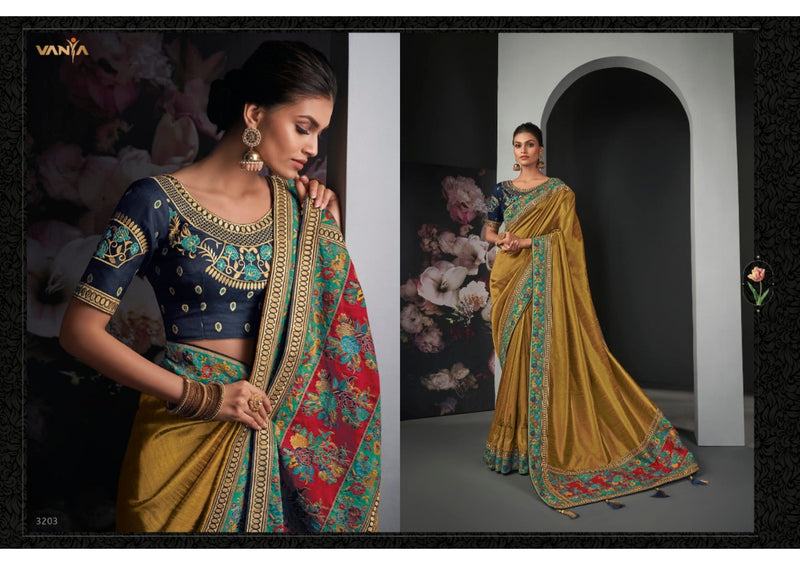 Vanya Dno 3203 Cadbury Slab With Embroidery Work Stylish Designer Party Wear Saree