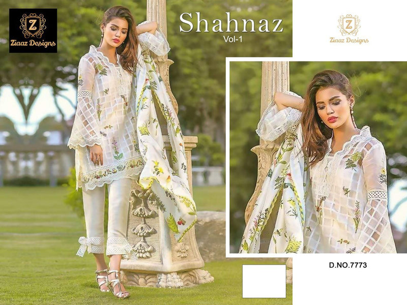 Ziaaz Designs Shahnas Vol 1 DNO 7773 Georgette Stylish Designer Wear Kurti