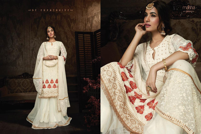 Maisha Inayat Dno 8604 Georgette Stylish Designer Party Wear Salwar Suit