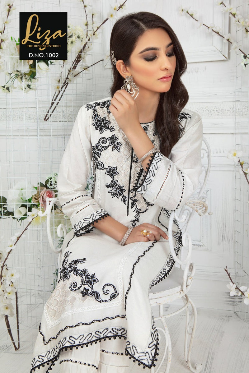 Liza The  Designer Studio Dno 1002 A Georgette Stylish Designer Wear Pret Kurti