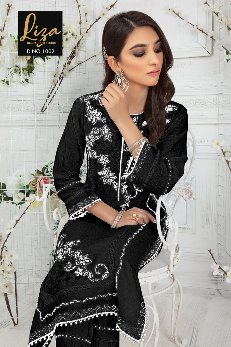Liza The Designer Studio Dno 1002 B Georgette Stylish Designer Wear Pret Kurti