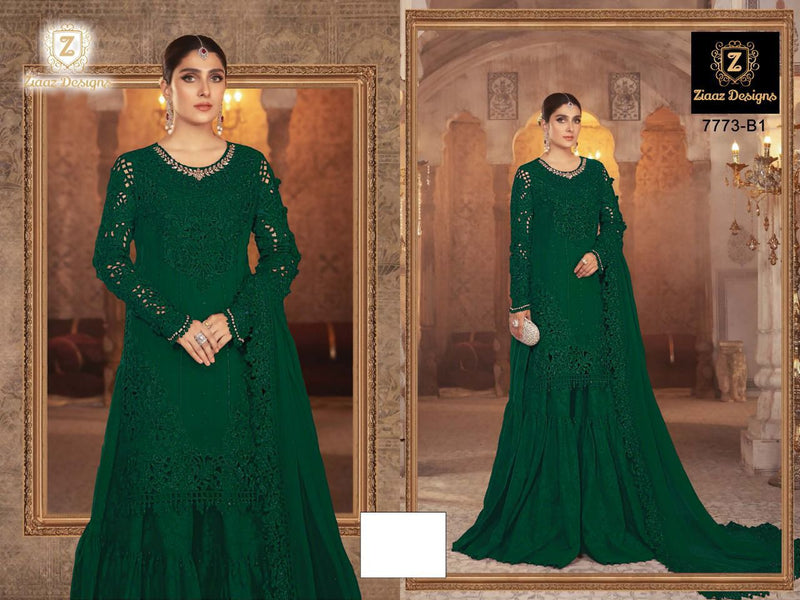Ziaaz Designs Dno 7773 B1 Georgette Stylish Designer Handwork Party Wear Salwar Suit