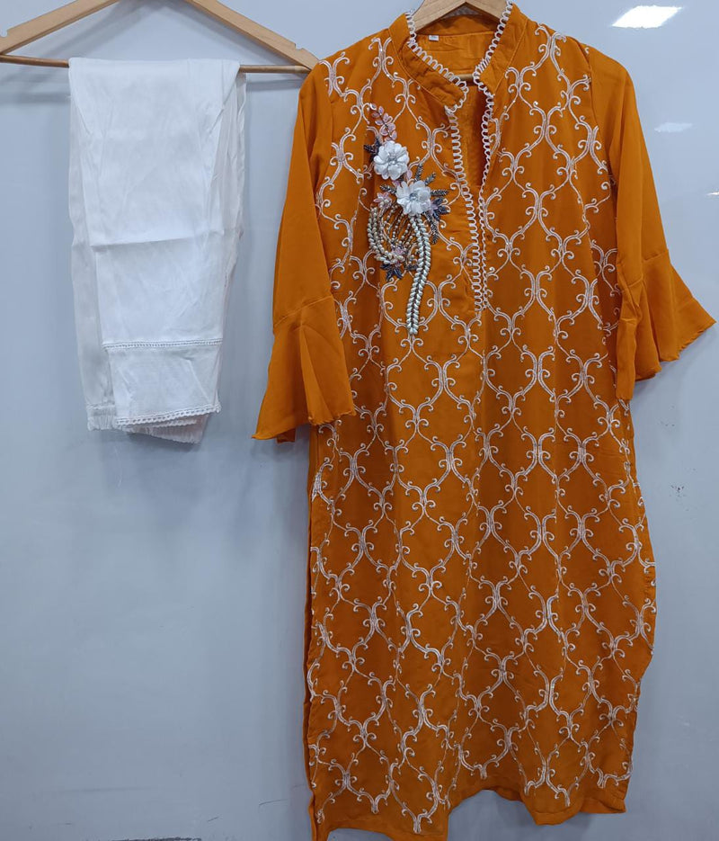 Luxury Kurti Fox Georgette Stylish Designer Casual Wear  Pret Kurti