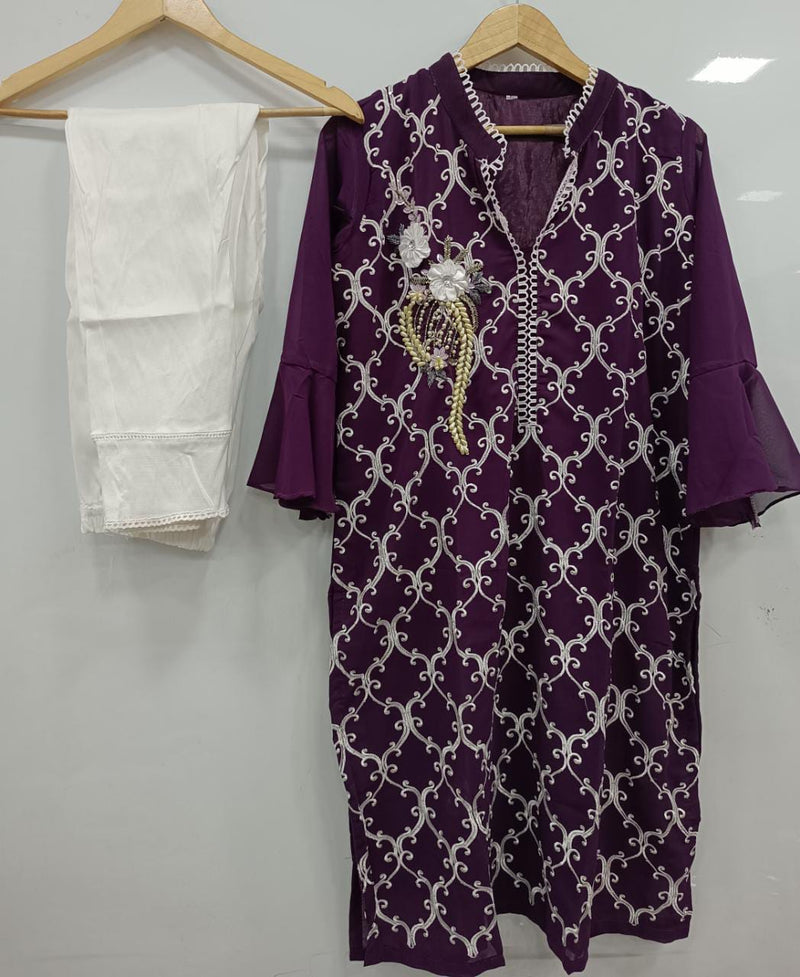Luxury Kurti Fox Georgette Stylish Designer Casual Wear  Pret Kurti
