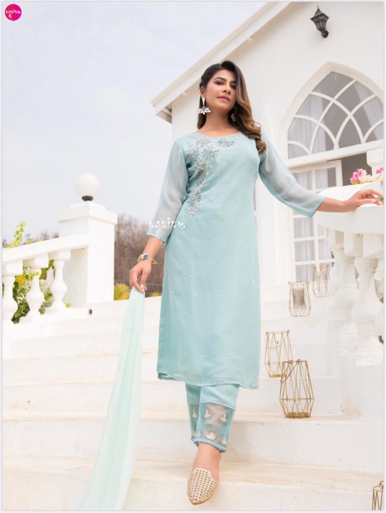 Aaina Vol 3 Chinon And Georgette Stylish Designer Wear Kurti
