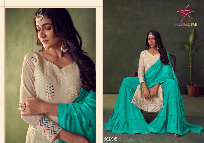 Mishal Fab Dno 8024 Heavy Georgette Stylish designer Wear Kurti