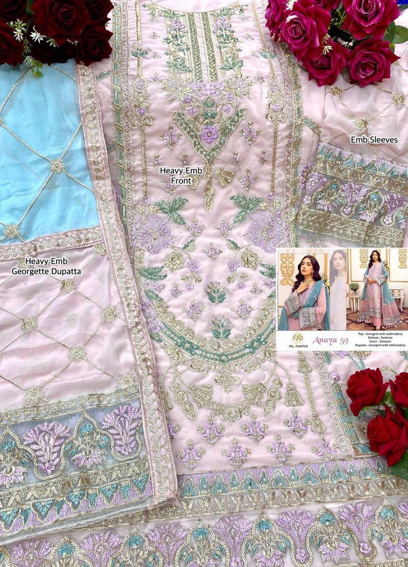 Zf Fashion Anaya Zf 59 Georgette Stylish Designer Hand Work Party Wear Salwar Kameez