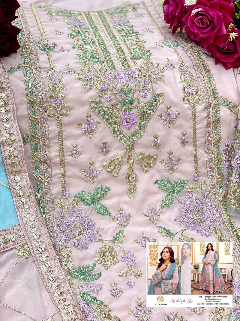 Zf Fashion Anaya Zf 59 Georgette Stylish Designer Hand Work Party Wear Salwar Kameez