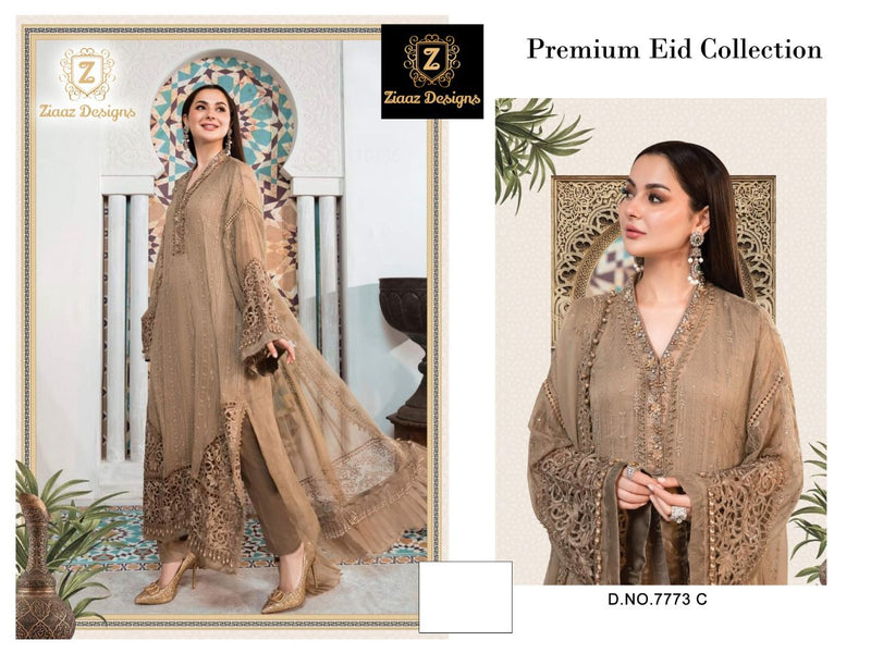 Ziaaz Designs Dno 7773 Georgette Stylish Designer Party Wear Salwar Suit