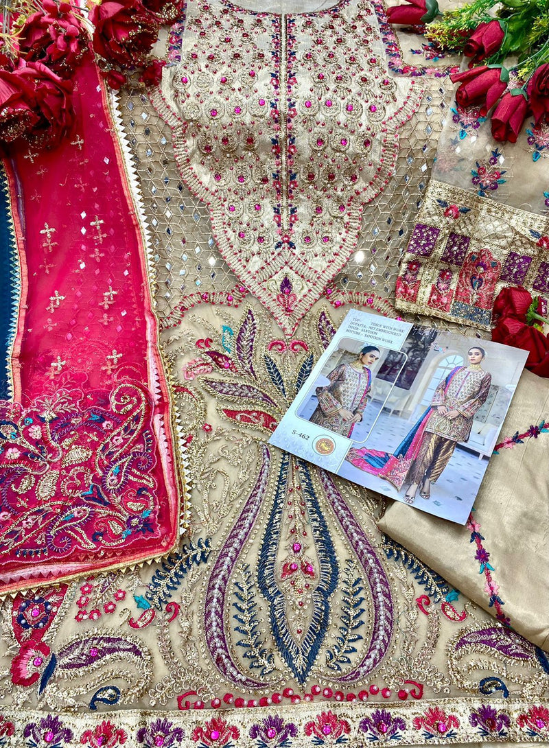 Shree Fab K 1462 Tissue Stylish Designer Pakistani Style Salwar Kameez