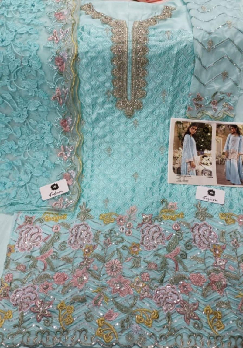 Vs Fashion Dno 123 Fox Georgette Stylish Designer Party Wear Salwar Kameez