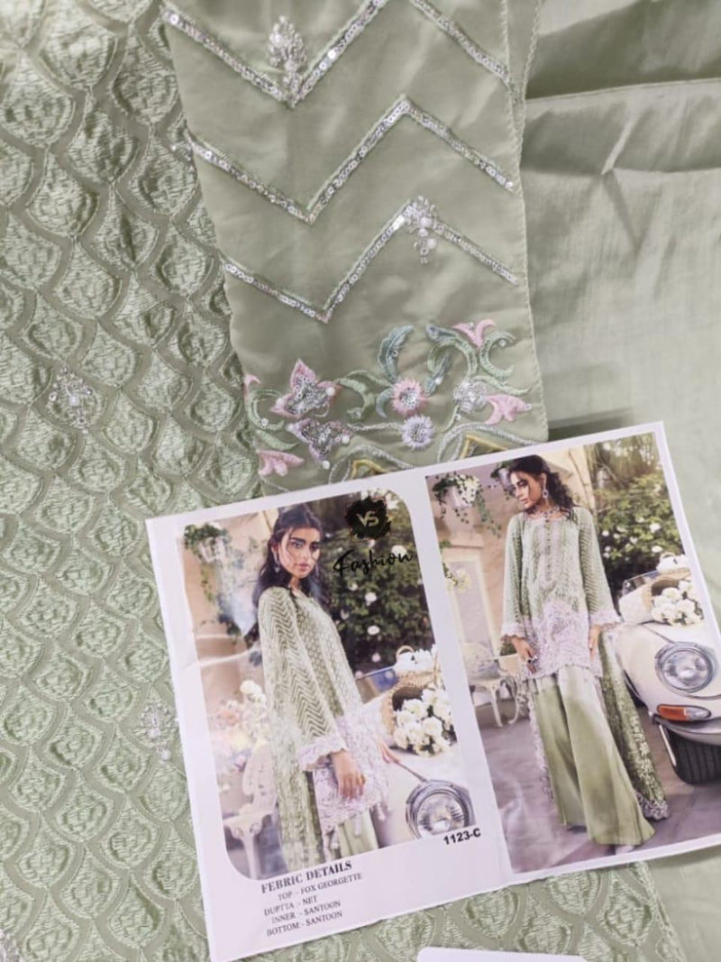Vs Fashion Dno 123 Fox Georgette Stylish Designer Party Wear Salwar Kameez